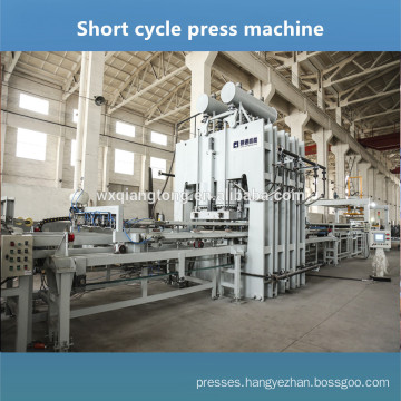 Embossed melamine board press machine / Melamine board making machine / Short cycle laminating hot press